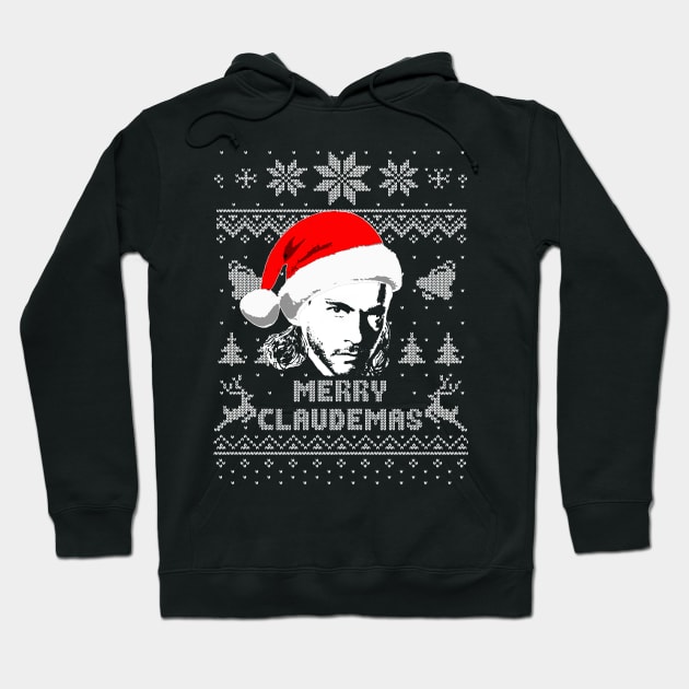 Van Damme Merry Claudemas Hoodie by Nerd_art